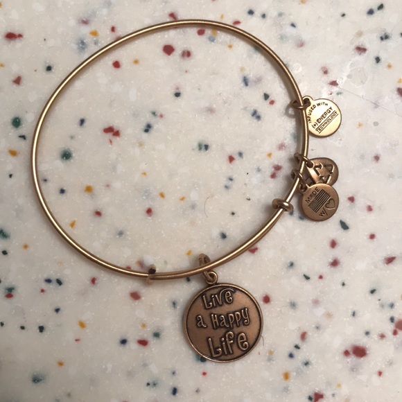 Alex and Ani Jewelry - Alex and Ani Live A Happy Life Charm Bangle